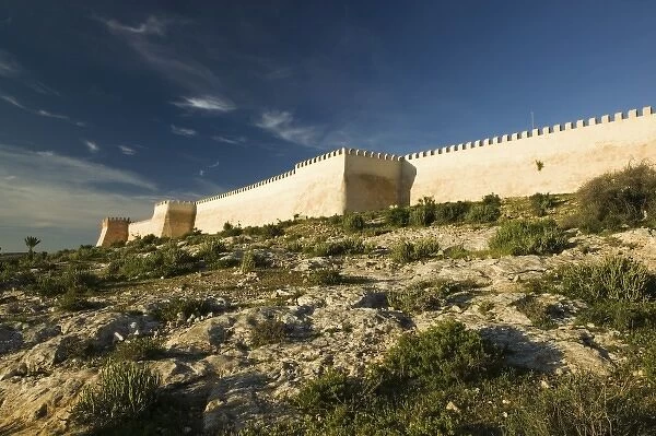 MOROCCO, Atlantic Coast, AGADIR: Ancient Kasbah Walls  /  Dawn