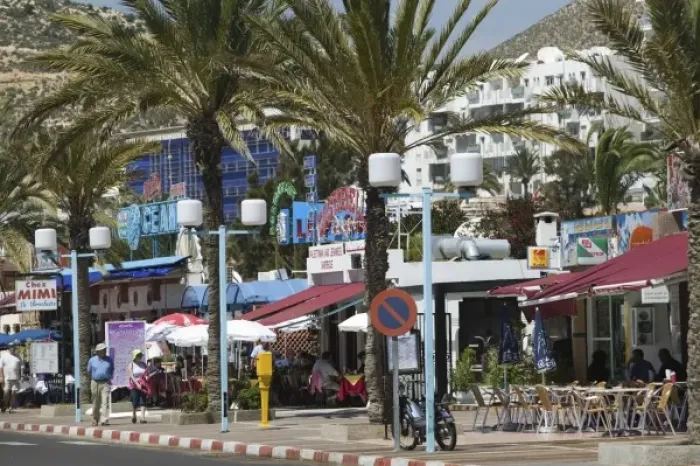 Framed Print : MOROCCO, Atlantic Coast, AGADIR: Along the Beach Agadir Beach Corniche Framed Print : MOROCCO, Atlantic Coast, AGADIR: Along the Beach Agadir Beach Corniche