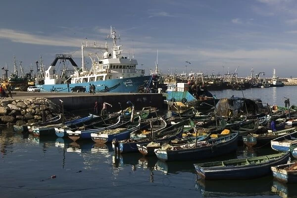 MOROCCO, Atlantic Coast, AGADIR: Commercial Port, Fishing Fleet