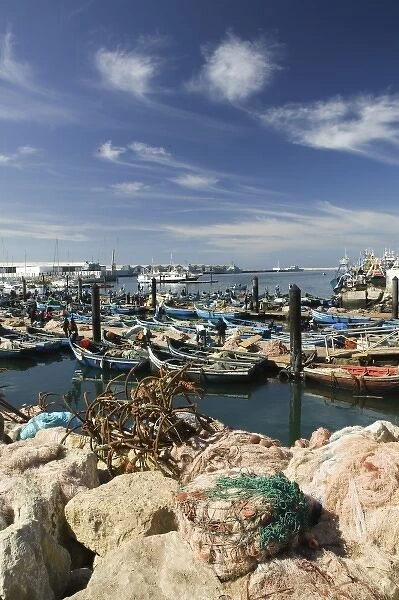MOROCCO, Atlantic Coast, AGADIR: Commercial Port, Fishing Fleet