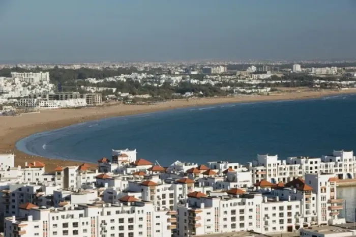 Framed Print : MOROCCO, Atlantic Coast, AGADIR: Condos and Beachfront Framed Print : MOROCCO, Atlantic Coast, AGADIR: Condos and Beachfront