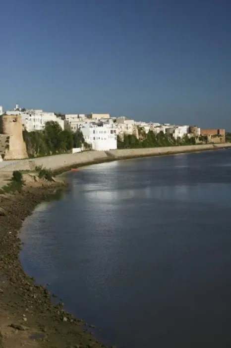 Framed Print : MOROCCO, Atlantic Coast, AZEMMOUR: Town View from Um, er, Rbia River Framed Print : MOROCCO, Atlantic Coast, AZEMMOUR: Town View from Um, er, Rbia River