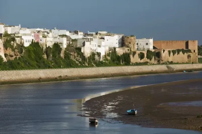 Framed Print : MOROCCO, Atlantic Coast, AZEMMOUR: Town View from Um, er, Rbia River Framed Print : MOROCCO, Atlantic Coast, AZEMMOUR: Town View from Um, er, Rbia River