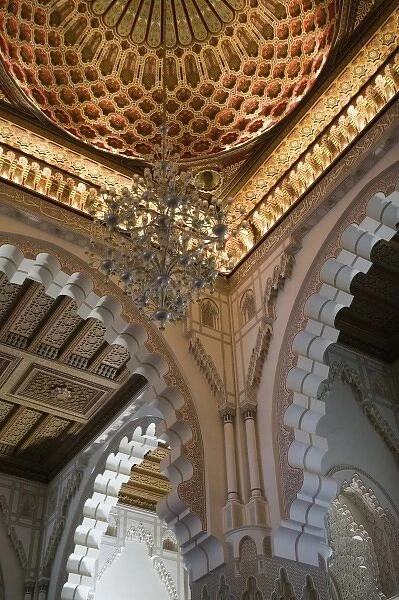 MOROCCO, Atlantic Coast, CASABLANCA: Hassan II Mosque, Interior Detail