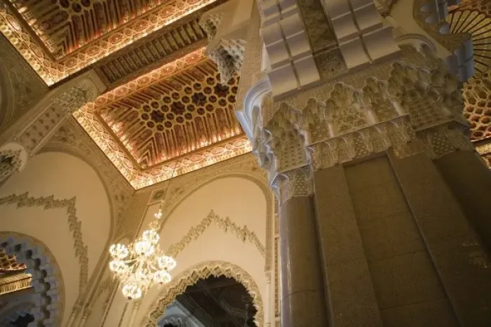 Framed Print : MOROCCO, Atlantic Coast, CASABLANCA: Hassan II Mosque, Interior Detail Framed Print : MOROCCO, Atlantic Coast, CASABLANCA: Hassan II Mosque, Interior Detail