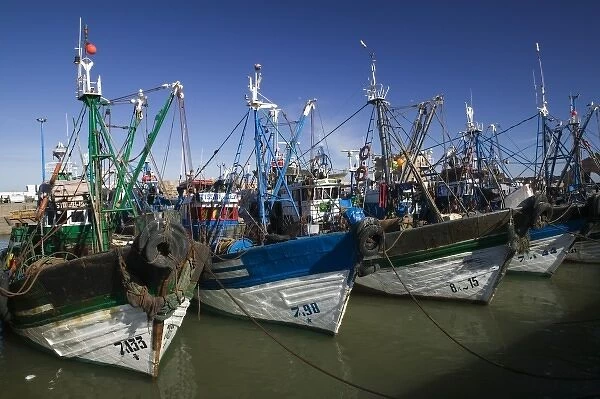 MOROCCO, Atlantic Coast, ESSAOUIRA: Fishing Port  /  Morning
