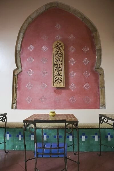 MOROCCO, Casablanca: Ancienne (old) Medina, Squala Bastion Cafe Tables  /  Cafe Maure