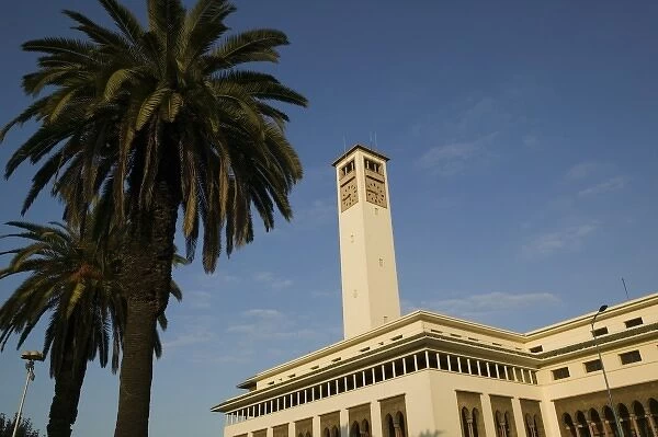 MOROCCO, Casablanca: Place Mohammed V Art Deco Style Prefecture