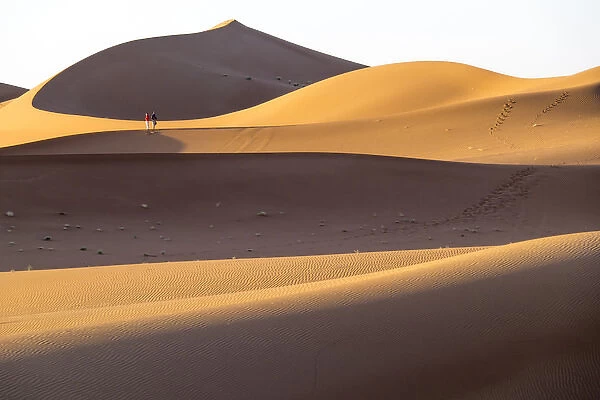 Morocco, Erg Chegaga (or Chigaga) is a Saharan sand dune (approximately 40 km to 15 km wide)