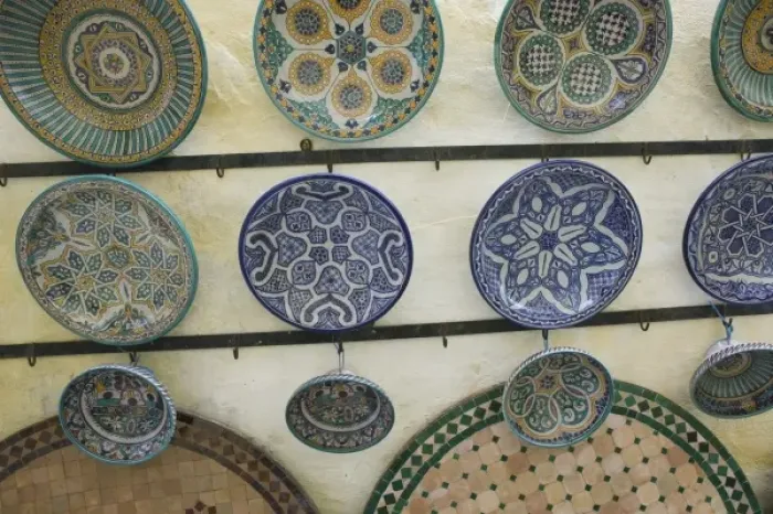 Framed Print : MOROCCO, Fes: Fes El, Bali (Old Fes), Traditional Pottery Framed Print : MOROCCO, Fes: Fes El, Bali (Old Fes), Traditional Pottery