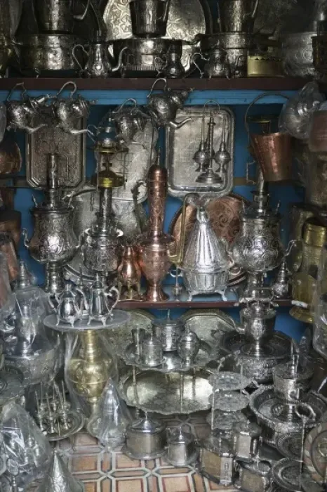 Framed Print : MOROCCO, Fes: Fes El, Bali (Old Fes), Metalworkers Souk