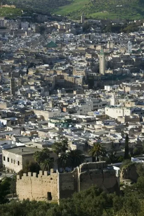 Framed Print : MOROCCO, Fes: Fes El, Bali (Old Fes), Late Afternoon Town View from Borj Sud Fortress Framed Print : MOROCCO, Fes: Fes El, Bali (Old Fes), Late Afternoon Town View from Borj Sud Fortress