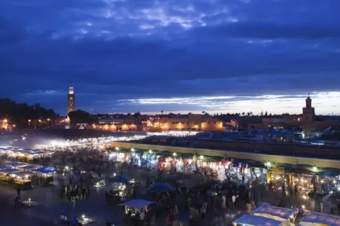 Framed Print : MOROCCO, MARRAKECH: Djemma el, Fna Square Evening Framed Print : MOROCCO, MARRAKECH: Djemma el, Fna Square Evening