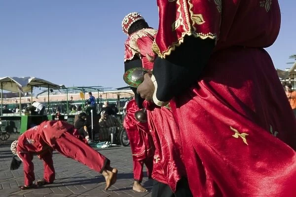 MOROCCO, MARRAKECH: Djemma el, Fna Square Gnouia Folkloric Dancers (MR)