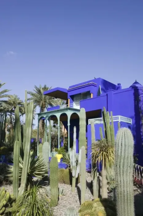 Framed Print : MOROCCO, MARRAKECH: Jardin Majorelle & Museum of Islamic Art (former villa of Jacques Majorelle Framed Print : MOROCCO, MARRAKECH: Jardin Majorelle & Museum of Islamic Art (former villa of Jacques Majorelle