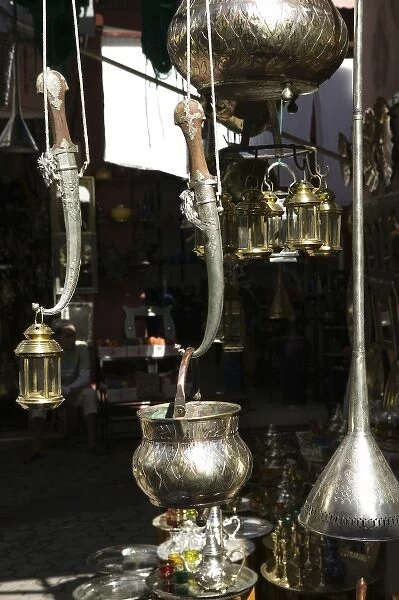 MOROCCO, MARRAKECH: The Souqs of Marrakech (Markets) Moroccan Souvenirs