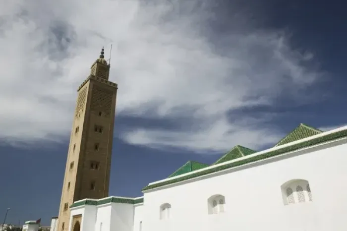 Framed Print : MOROCCO, Rabat: Rabat Ville Nouvelle / New Town, Sunna Mosque, Avenue Mohammed V Framed Print : MOROCCO, Rabat: Rabat Ville Nouvelle / New Town, Sunna Mosque, Avenue Mohammed V