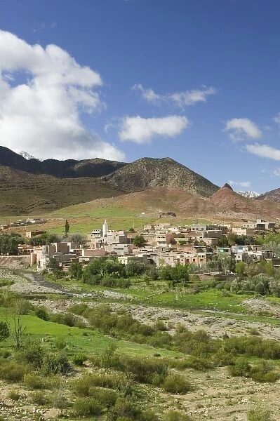 MOROCCO, Tizi, N, Test Pass Road, IJOUKAK: Old Moroccan Mountain Village