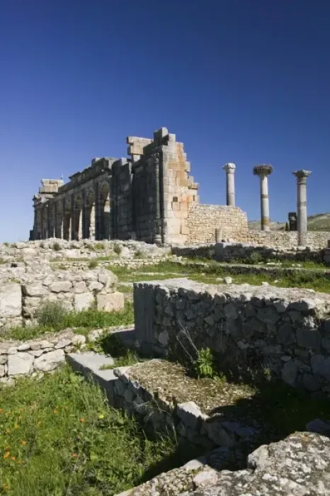 Framed Print : MOROCCO, Volubilis: Roman Town mostly dating to 2nd & 3rd c. AD  /  Abandoned by Romans
