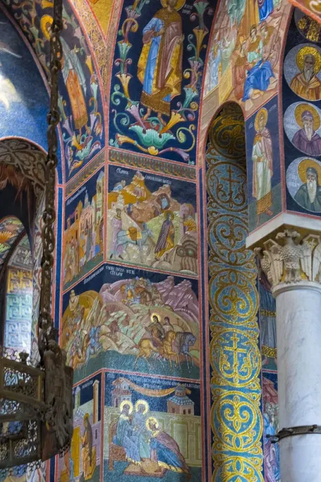 Framed Print : Mosaic painting inside Oplenac Royal Mausoleum, also known as Saint Georges Church Framed Print : Mosaic painting inside Oplenac Royal Mausoleum, also known as Saint Georges Church