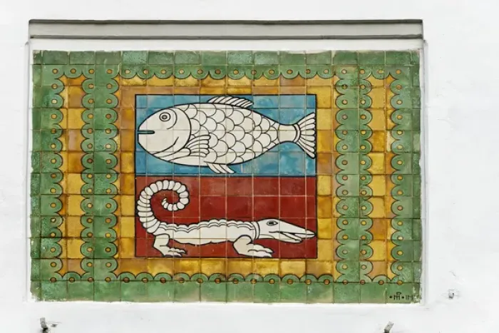 Framed Print : Mosaic painting, Jakarta, Indonesia Framed Print : Mosaic painting, Jakarta, Indonesia