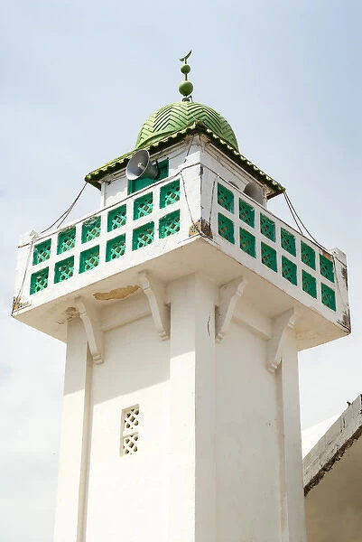 Mosque minaret, Tabarka, Tunisia, North Africa, Africa