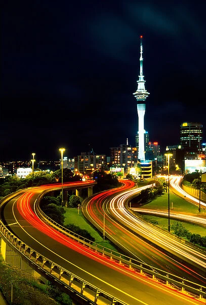 Motorways and Skytower, Auckland