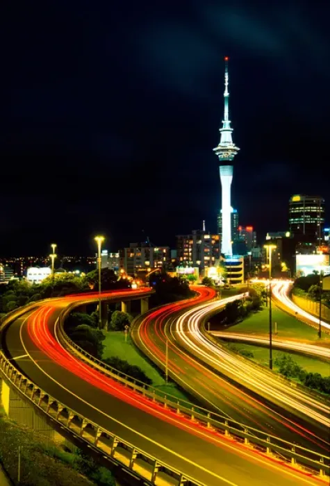 Framed Print : Motorways and Skytower, Auckland Framed Print : Motorways and Skytower, Auckland