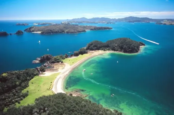 Framed Print : Motuarohia Island / Roberton Island, Bay of Islands, Northland - aerial, New Zealand Framed Print : Motuarohia Island / Roberton Island, Bay of Islands, Northland - aerial, New Zealand