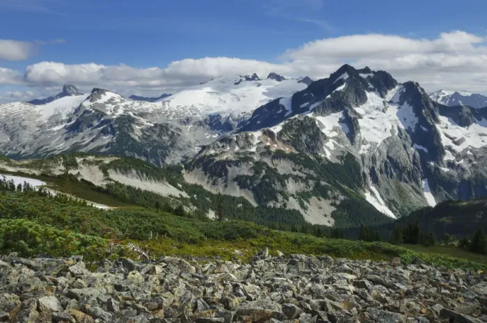 Framed Print : Mount Challenger and Whatcom Peak seen from Tapto Lake, North Cascades National Park
