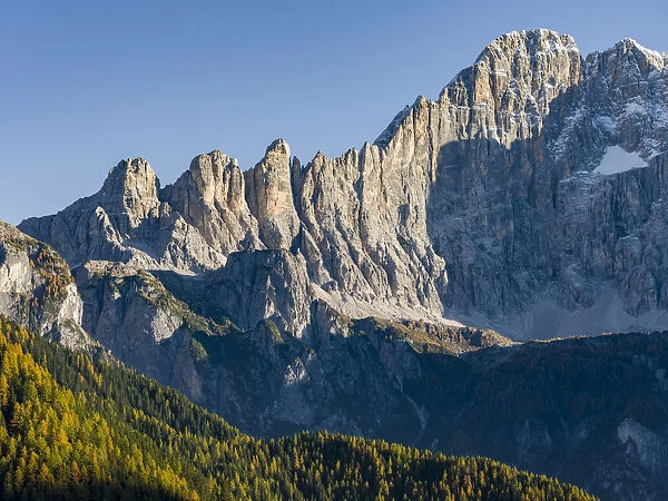 Mount Civetta in the Veneto. La Civetta is one of the icons of the Dolomites