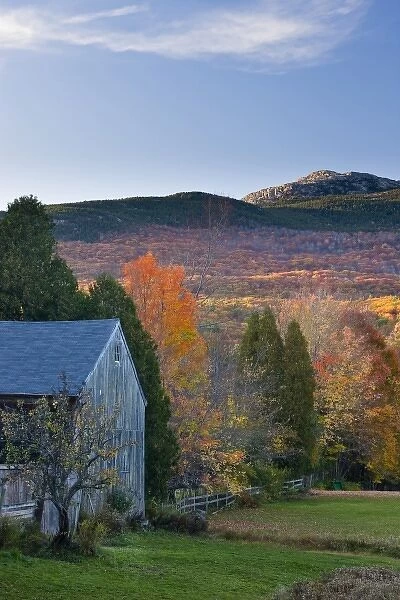 Mount Monadnock in fall as seen from a farm in Jaffrey, New Hampshire