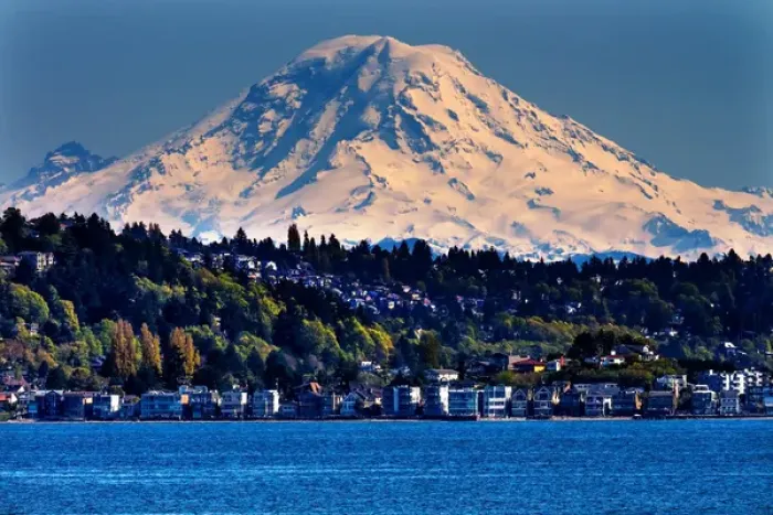Framed Print : Mount Rainier Puget Sound North Seattle Snow Mountain Washington State Pacific Northwest Framed Print : Mount Rainier Puget Sound North Seattle Snow Mountain Washington State Pacific Northwest