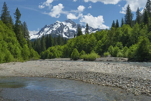 Mount Shuksan from the Nooksack River, North Cascades, Washington State