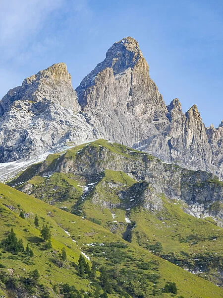 Mount Trettachspitze in the Allgau Alps. Germany, Bavaria