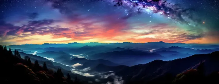 Framed Print : Mountain landscape at sunrise. (AI Generated) Framed Print : Mountain landscape at sunrise. (AI Generated)
