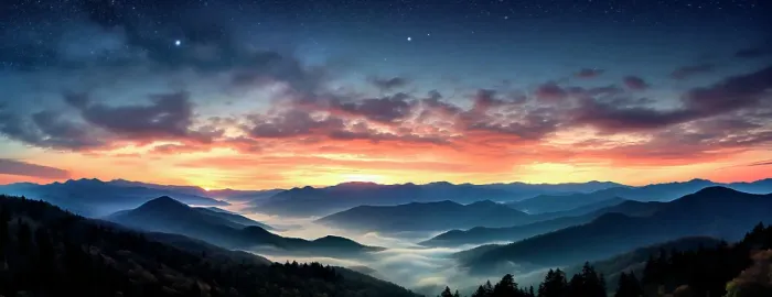 Framed Print : Mountain landscape at sunrise with fog. (AI Generated) Framed Print : Mountain landscape at sunrise with fog. (AI Generated)