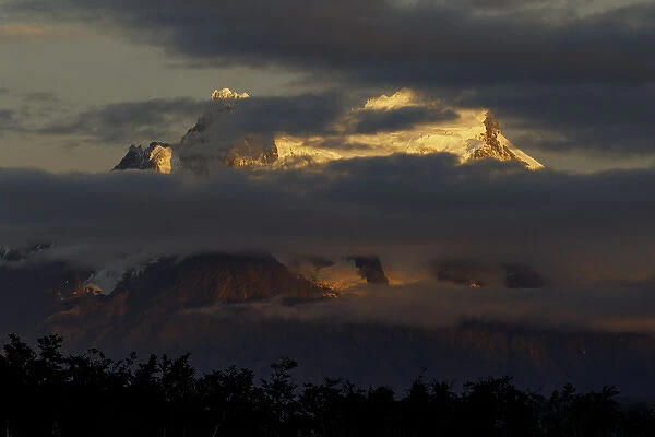 Mountain at sunrise, Torres del Paine National Park, Chile, Patagonia, South AmericaPatagonia