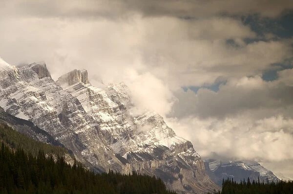 02. Canada, Alberta, Banff National Park: Mountain View Early Winter from Rampart Creek