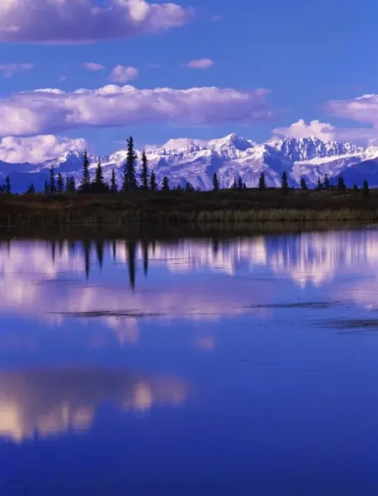 Framed Print : Mountains of the Alaska Range and pothole lake reflection, Denali Hwy, Alaska Framed Print : Mountains of the Alaska Range and pothole lake reflection, Denali Hwy, Alaska