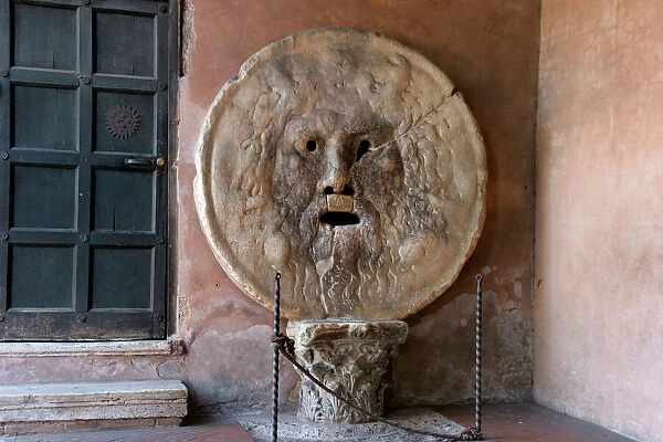 The Mouth of Trurh. Marble. 1st century A. D. Basilica of Saint Mary in Cosmedin. Rome