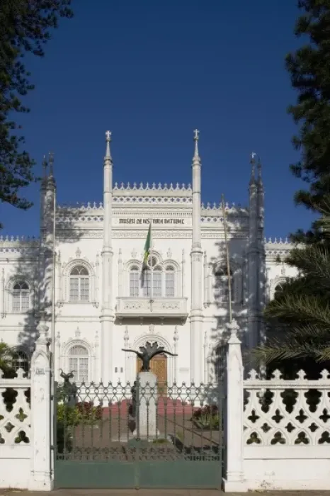 Framed Print : Mozambique, Maputo. Architectural view of Natural History Museum