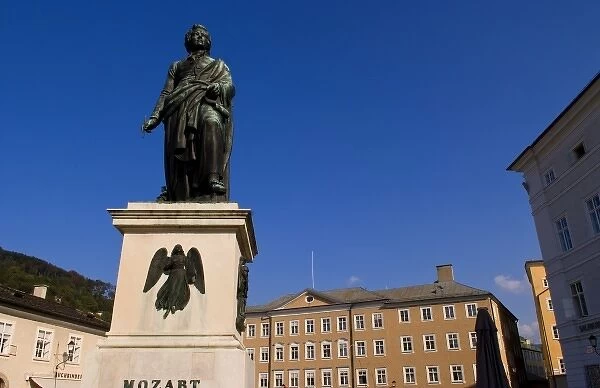 Mozart Statue in downtown Satzburg Austria