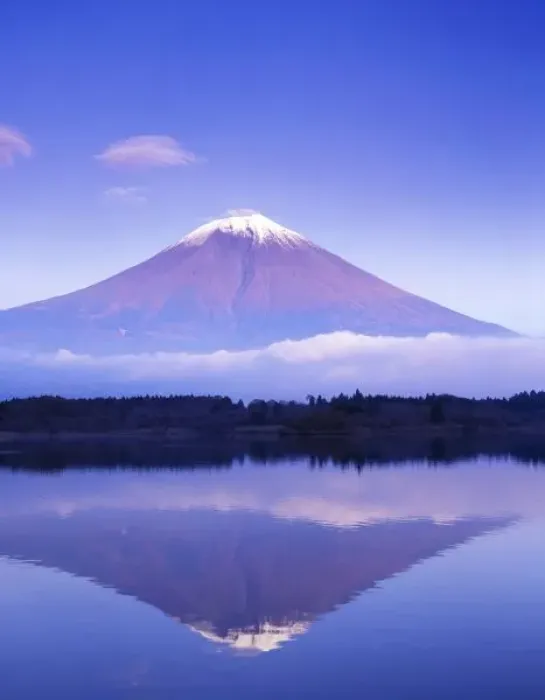 Framed Print : Mt. Fuji with Lenticular Cloud, Motosu Lake, Yamanashi, Japan