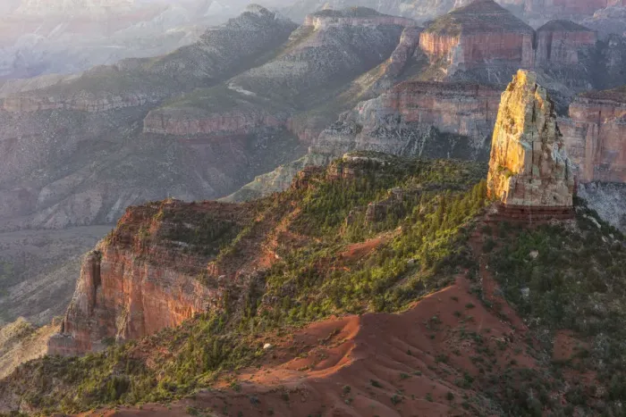 Framed Print : Mt. Hayden from Imperial Point on the North Rim in Grand Canyon National Park, Arizona