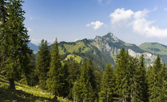 Framed Print : Mt. Kampenwand in the Chiemgau Alps in upper Bavaria. Europe, Germany, Bavaria