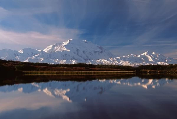 Mt. McKinley Reflecting In Reflection Pond, Denali, Denali National Park, Alaska, USA