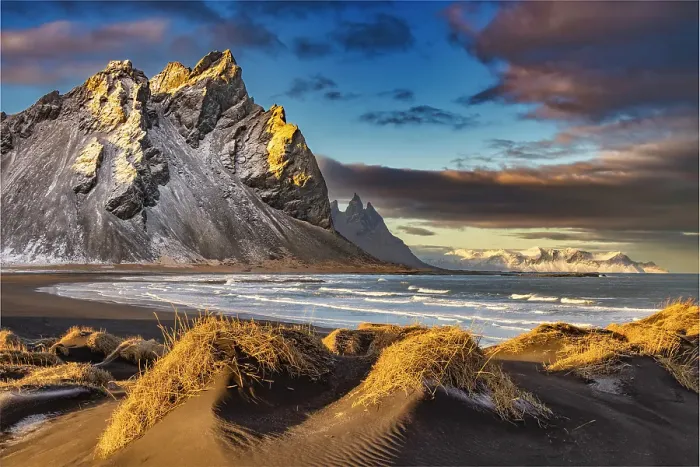 Framed Print : Mt. Vestrahorn with dunes, Iceland Framed Print : Mt. Vestrahorn with dunes, Iceland