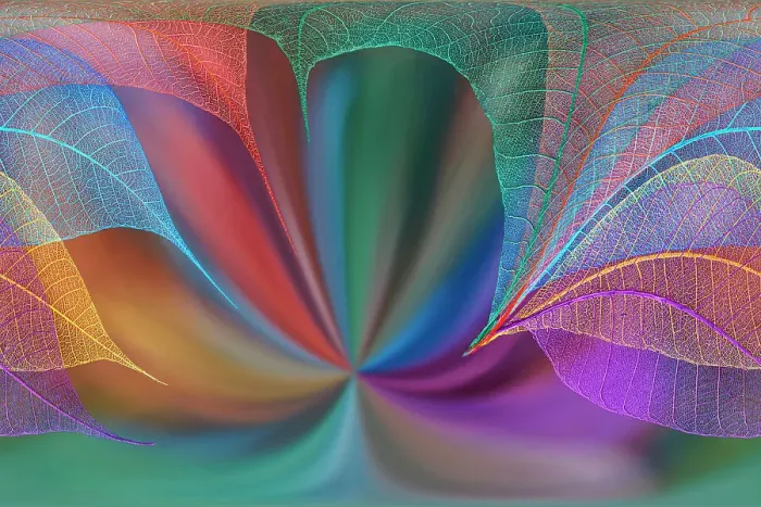 Framed Print : Multi-colored skeleton leaves arranged on colorful background Framed Print : Multi-colored skeleton leaves arranged on colorful background