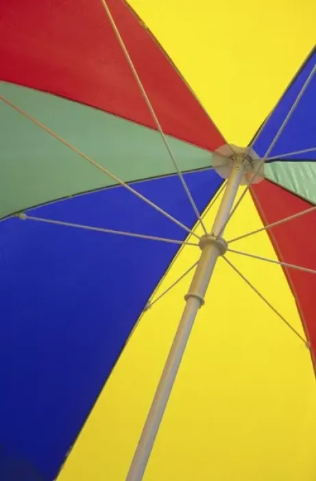 Framed Print : Multi colored umbrella Framed Print : Multi colored umbrella
